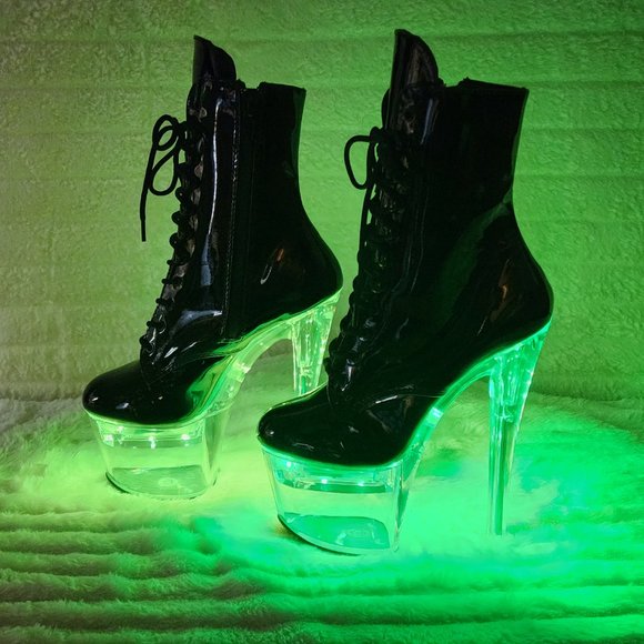 FlashDance 7" Led Light up Platform Ankle Boots Flash dance - Picture 10 of 15